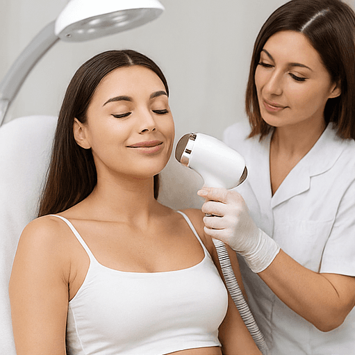 Med spa client consultation with an aesthetic clinic team